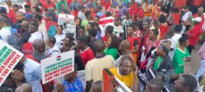 Hardship Protest Unbelivable Huge turnout as NLC protest kicks off in Abuja [See PHOTOS]