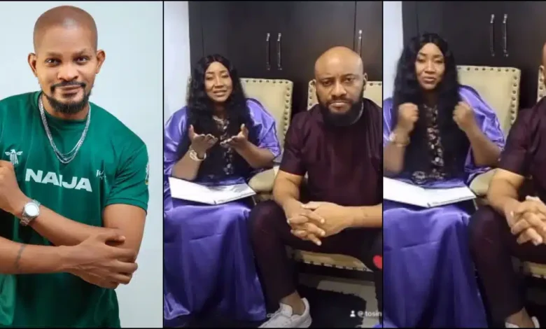 Uche Maduagwu blasts Judy Austin over sermon Says “You wey get belle for person husband”